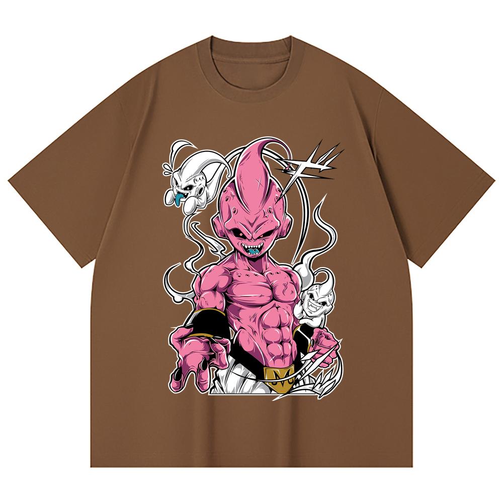 230 Gsm 100% Cotton Dragon Ball V12 Majin Buu Print Unisex Heavy Cotton T Shirt