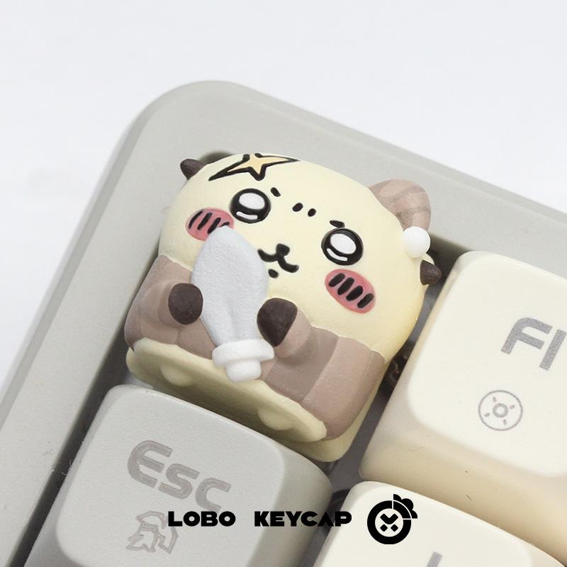 Cute Chiikawa Usagi Hachiware Pajama Style Resin Keycap Cartoon Anime ESC Keycap 3D Model Toy Mechanical Keyboard Decor Gifts
