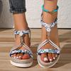 Fashion New Women Fashion Comfortable Outdoor Wedges Shoes Summer 2024 Flower Non Slip Platform Beach Low Heels Sandals Shoes for Women