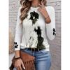 Printed Top, Modern Art Design, Suitable for Daily Wear