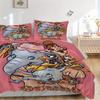 3pcs Dumbo Elephant & Friends Quilt Set Soft and Comfortable Bedroom, Guest Room and Dorm Decor Bedding Set 1 Quilt Cover + 2 Pillowcases.S046