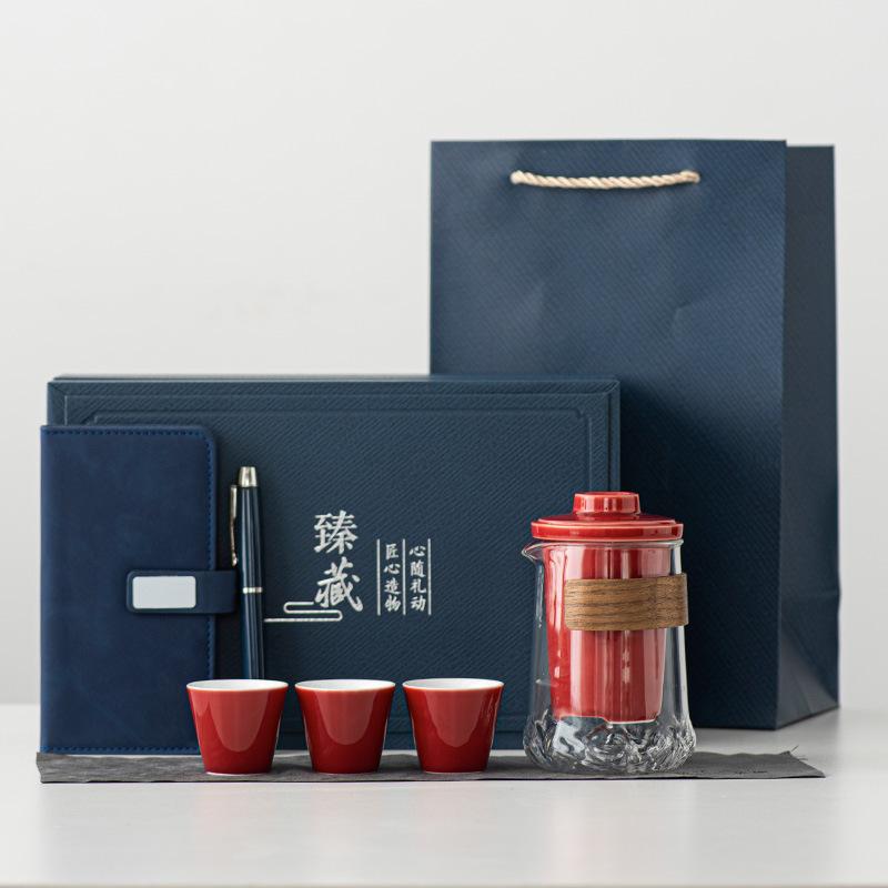 Creative Trend Business Banking Company Festival High-end Gift Set Ceramic Guanshan Tea Set