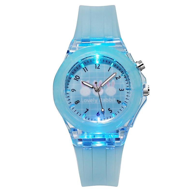 Silicone Durable Children's Quartz Watch with Light, Digital Display