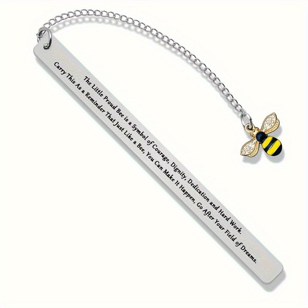 

1pc Bee Pendant Stainless Steel Bookmark - Heartwarming Gifts for Family, Friends, and Colleagues, Creative Christmas, Teacher s Day Gifts