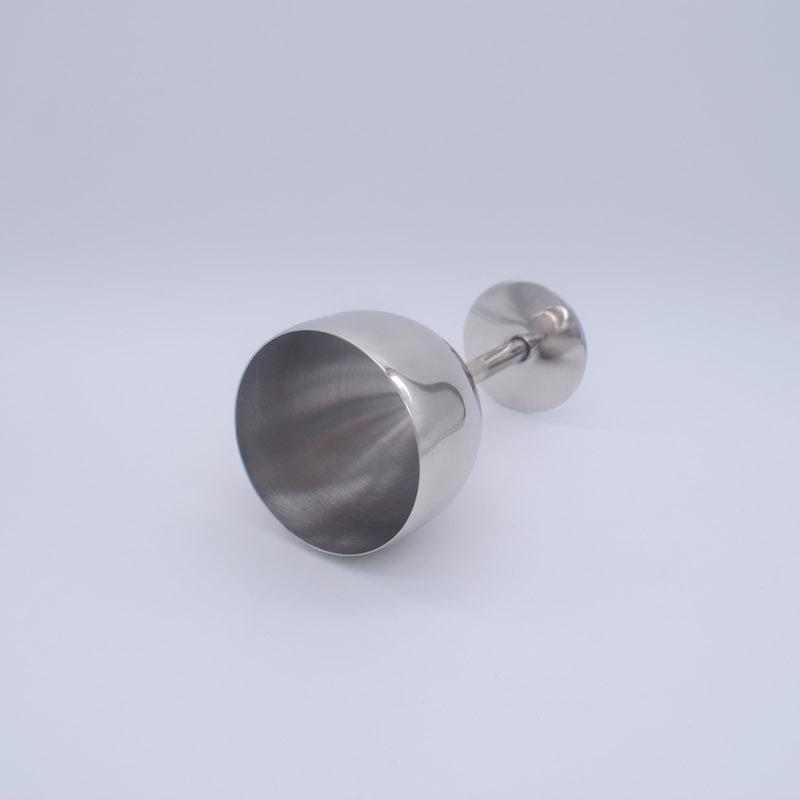 304 stainless steel red wine glass hotel goblet, metal wine glass 260ml