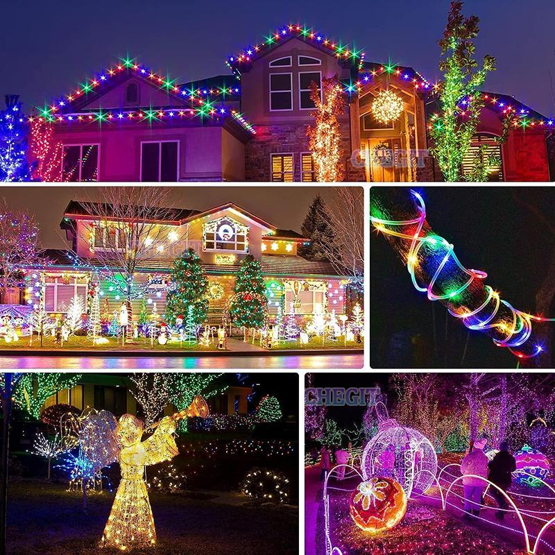 Outdoor Fairy Lights Waterproof, Max 65.6FT/20M Smart 200 LED Color Changing Fairy Lights with Remote and APP Control,Party