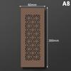 Aluminum Alloy Vents Cover Rectangle 50/80Mm Wide 300Mm Length Air Vent Decor Louver Breathable Mesh Ventilator Grille Cover