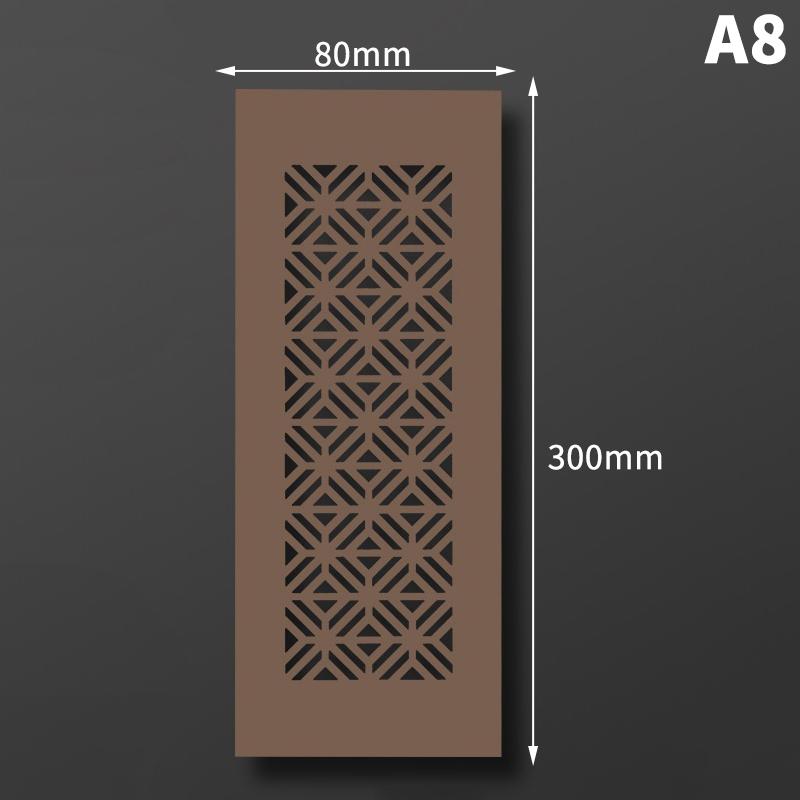 Aluminum Alloy Vents Cover Rectangle 50/80Mm Wide 300Mm Length Air Vent Decor Louver Breathable Mesh Ventilator Grille Cover