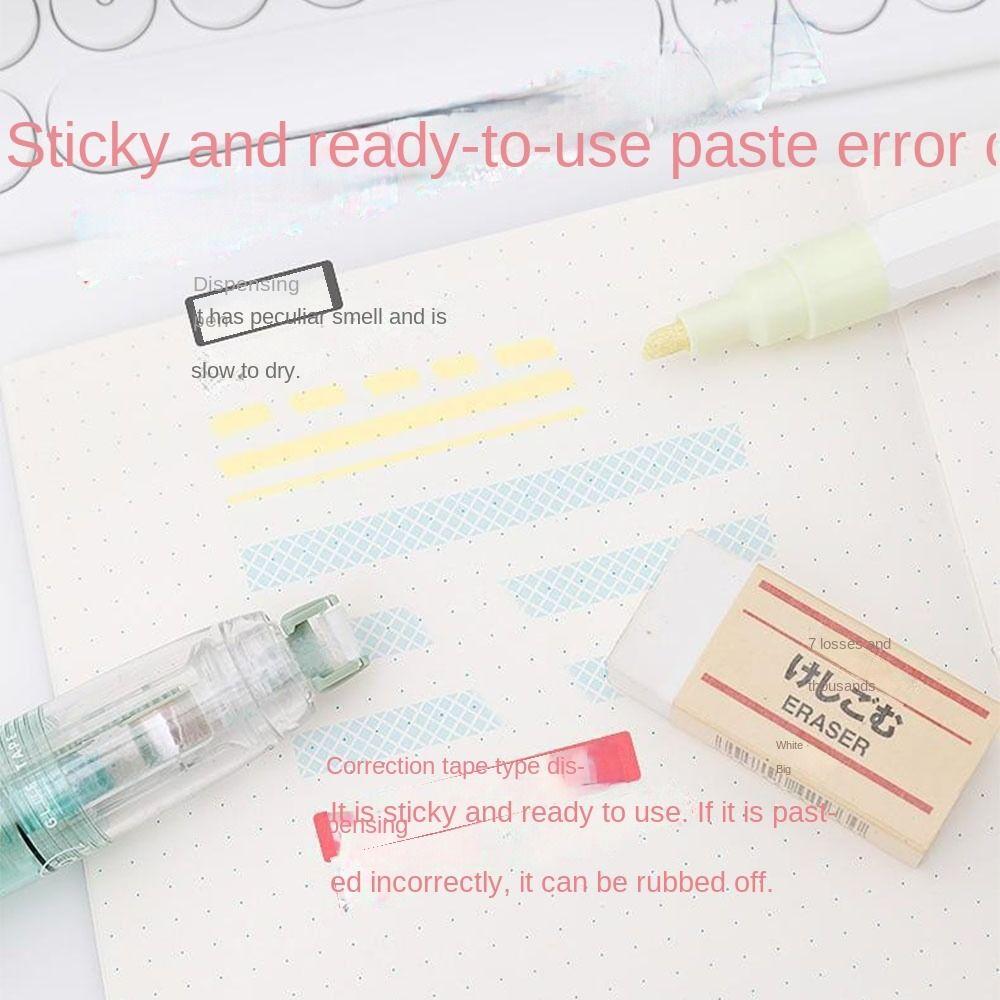 Press-type Dispensing Glue Eraserable Double-Sided Glue Portable School Supplies  Students