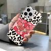 INS Leopard Print Love Phone Case For iPhone 13 15 11 14 12 16 Pro Max 7 Plus 16e XR XS Max SE 2022 Soft TPU Transparent Cover