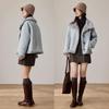 VICTORIA&VERA Women's Winter Faux Shearling Toggle Coat