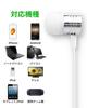 WEUTOP Stereo Single Ear Remote 1m Earphone, Wired, Built-in Microphone, Control, Closed-back, In-ear, Hands-free Calling, (Black)