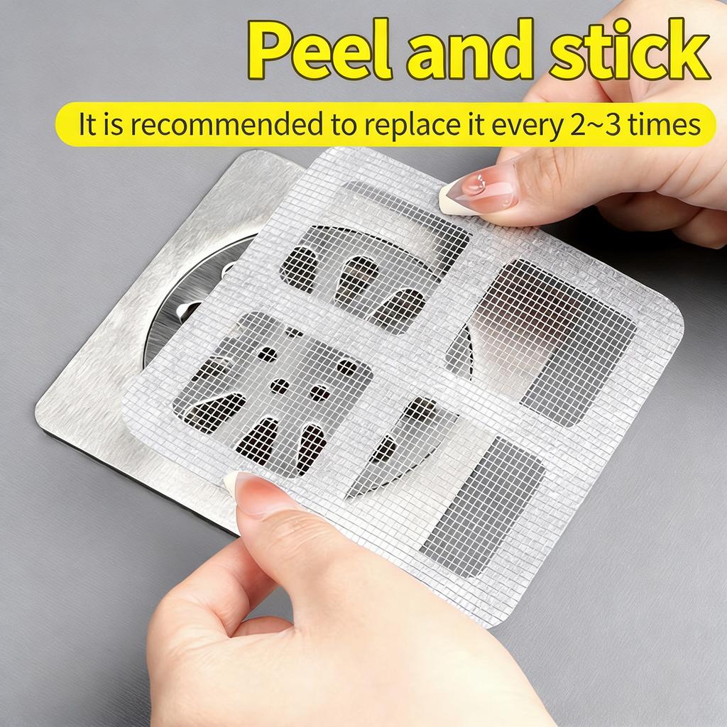 10/50Pcs Drain Protector Stickers NonWoven Drain Filter Hair Catcher For Shower And Kitchen Sink Hair Clogging Prevent
