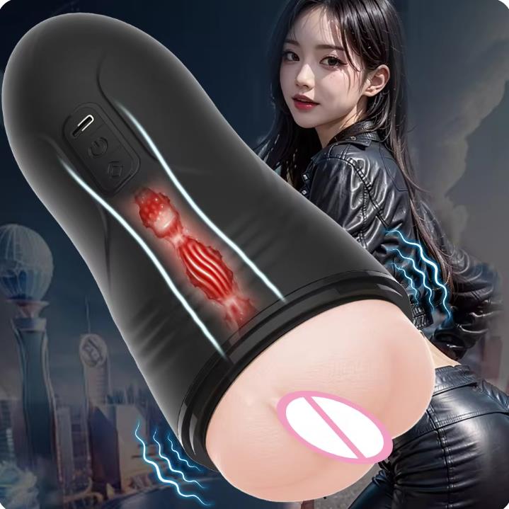 Male Masturbator Vibration Machine Real Vaginal Pocket Cat Penis Oral Masturbation Cup Adult Male Sex Toy