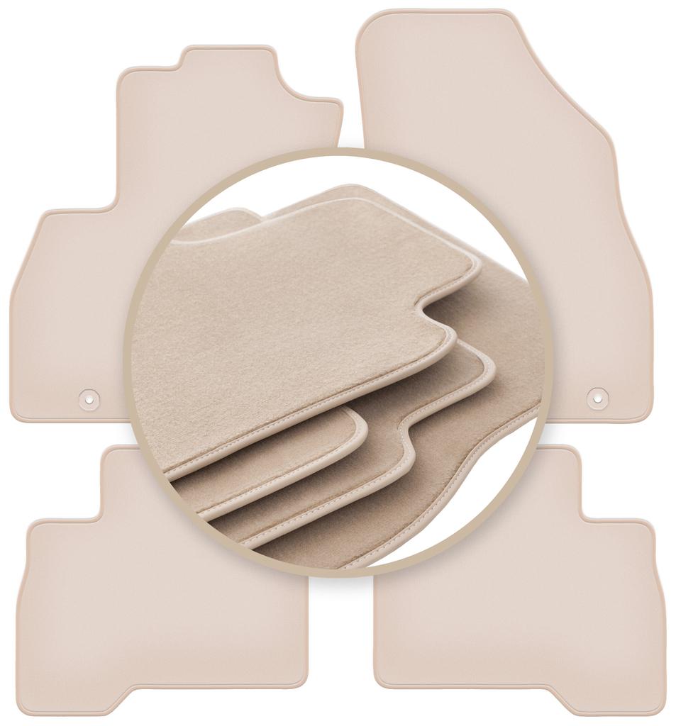PREMIUM beige floor mats for: Fiat Fiorino III kombivan 2007-2017