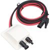 Walfront Solar Double Cable Entry Gland Box Solar Entry Housing with 2m 10AWG Extension Cord for RVs, Boats, Yacht, Roofs