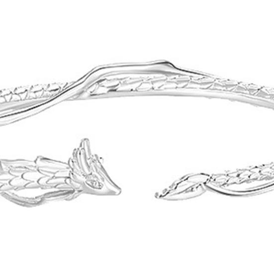 Kvinner Armbånd Drageform Retro Kinesisk Stil Polert Kobber Dobbeltlags Sammenfiltret Øk Selvtilliten Håndleddsarmbånd Hverdagsformell Bekledning Smykker