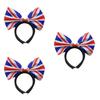 Eye-catching Union Jack Hairband Alice Headband With Large Bow Tie For Patriotic Celebrations