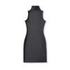 Women's Sleeveless Bodycon Dress: Retro, Mature Style, Stretchy, Slim-Fit, High-Neck, Sexy Short Skirt
