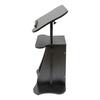 Mobile Laptop Podium, Height Adjustable Sit To Stand Desk with Tilting Desktop & Storage Cabinet, Ergonomic Rolling Lectern Cart