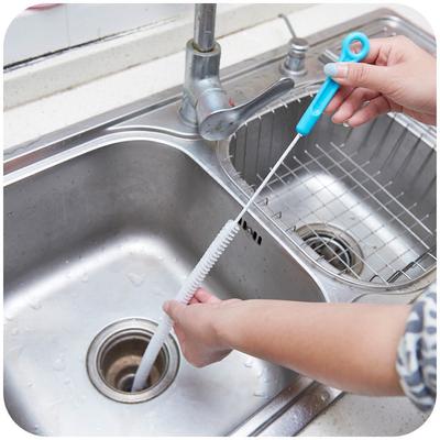 Kitchen Sewer Cleaning Stick Free Bending Pool Hair Cleaning Brush Pipe Dredge Brush Tools Obstruction Removing Tools