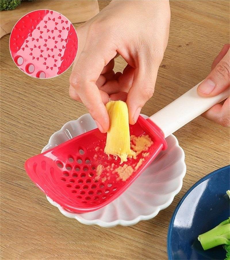 Multifunctional Kitchen Tool Cooking Spoon Heat-resistant Hanging Hole Innovative Potato Garlic Press Colander Tableware Tool