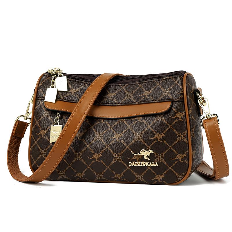 2026 New Fashion Large-Capacity Printed Crossbody Shoulder Bag for Middle-Aged Women