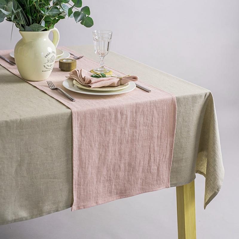 

Linen Table Runner Mitered Corners 100% Pure Linen Cloth French Flax Rustic Luxe 1 piece&30x300cm