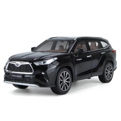 1/24 Toyota Highlander SUV Alloy Model Car Toy Diecasts Metal Casting Sound and Light Car Toys for Children Vehicle