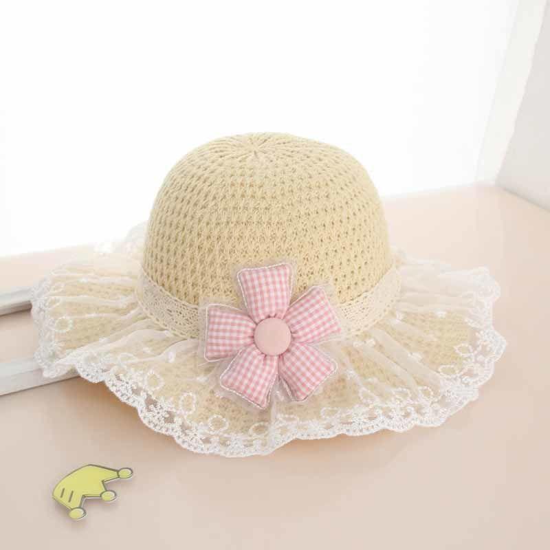Summer Sun Hat Sun Protection Cool Hat Summer Cute Beach Princess Children's Thin Straw Hat