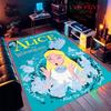 Alice Wonderland Tea Carpet Rug for Living Room Bedroom Home Sofa Decoration,Kids Play Nonslip Floor Mat