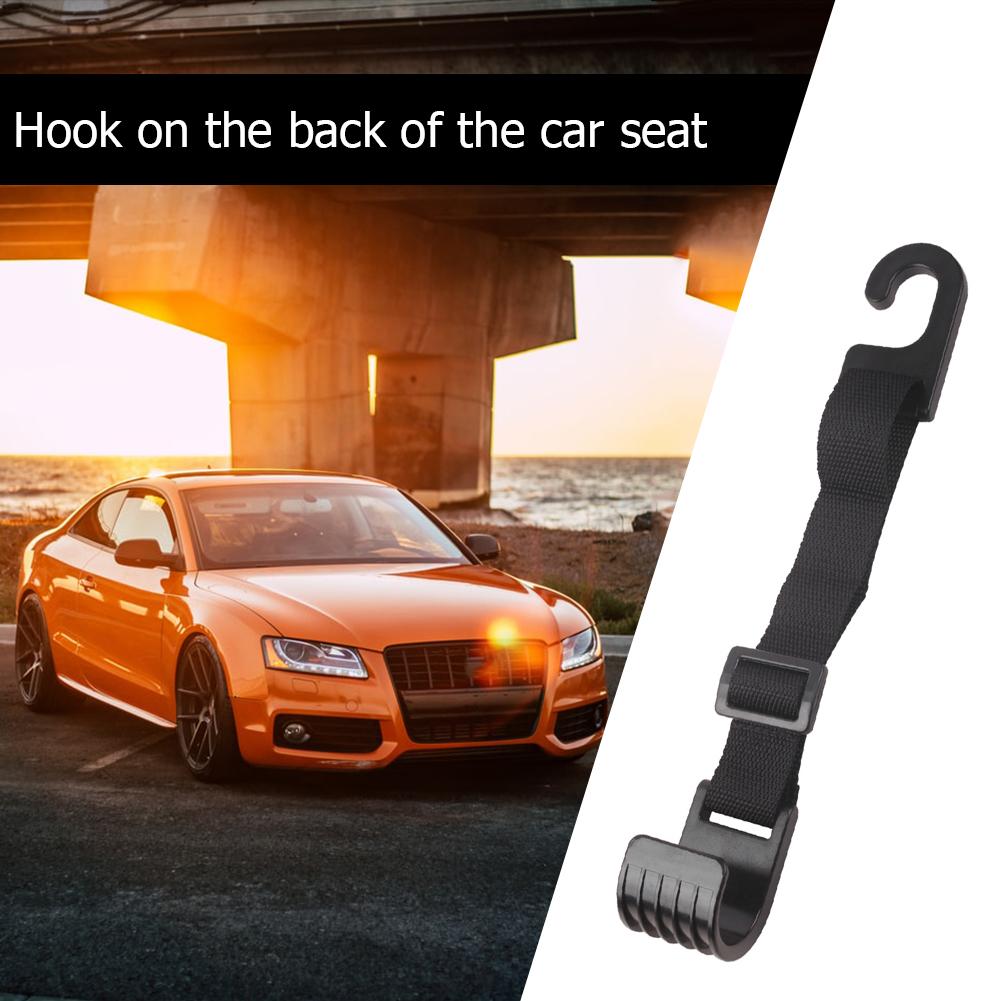 Portable Car Back Storage Hooks Seat Headrest Hanger Adjustable Length Flexible Compactness for Groceries Bag Handbag