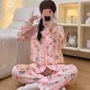 Elegant And Simple Natural Style Pajamas Women'S Autumn Flowers Long-Sleeved Fashion Loungewear Cloud Cotton Suit