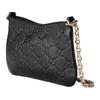 Gucci GG Emblem Logo Embossed Pebbled Leather Mini Crossbody Bag Women bags Black 815278-AAEEM-1000