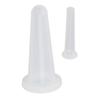 2pcs Cupping Therapy Set Silicone Vacuum Massage White Small Facial Cupping Kit for Home Use
