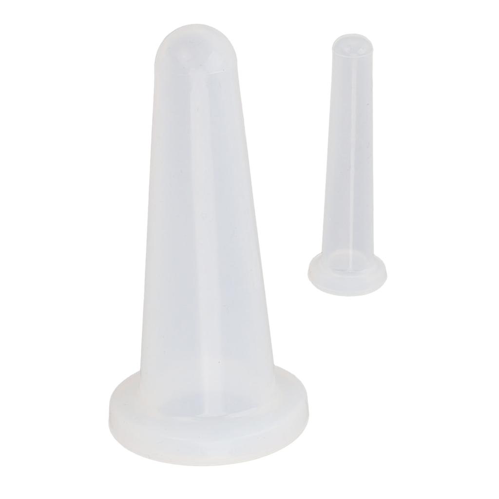 2pcs Cupping Therapy Set Silicone Vacuum Massage White Small Facial Cupping Kit for Home Use