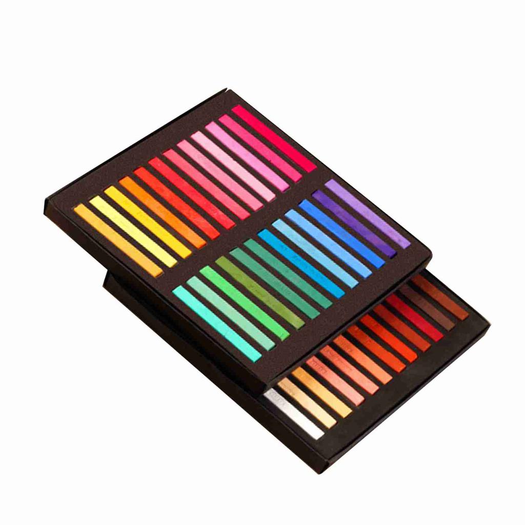 Square Pastel Set 12 24 36 48 Colors Soft Dry Pastel Artist Chalk Pastel Sticks Non Toxic for Office School Art Drawing