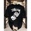 Summer New Pure Cotton T-shirt For Men, Short-sleeved, Fashionable Cartoon Printed, Half-sleeved, Round-neck Loose Oversized Base Layer