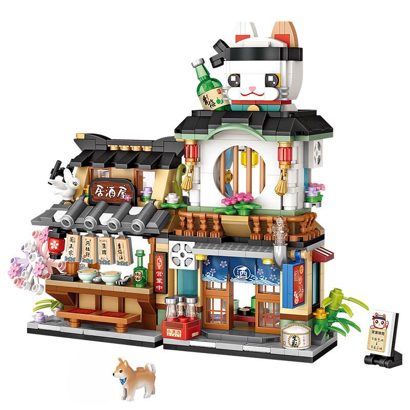 Loz Blöcke DIY Bausteine Niedliche Weihnachtsartikel Spielzeug Moc Hütte Lebensmittelgeschäft Juguetes Süßigkeitenhaus Geschenke Mädchen Geschenk Neuestes Jahr