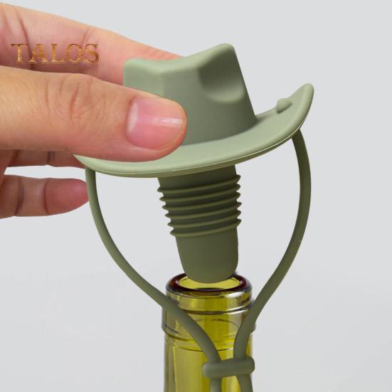 Wine Stopper Cowboy Silicone Bottle Cork Leak-Proof Shelf Display Bottle Stopper Mexican Themed Wine Cork Gift for Wine Lovers