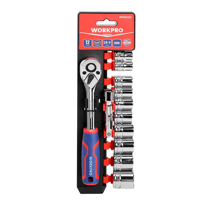 Wankebao 12-Piece 3/8-inch Drive Hex Socket Set