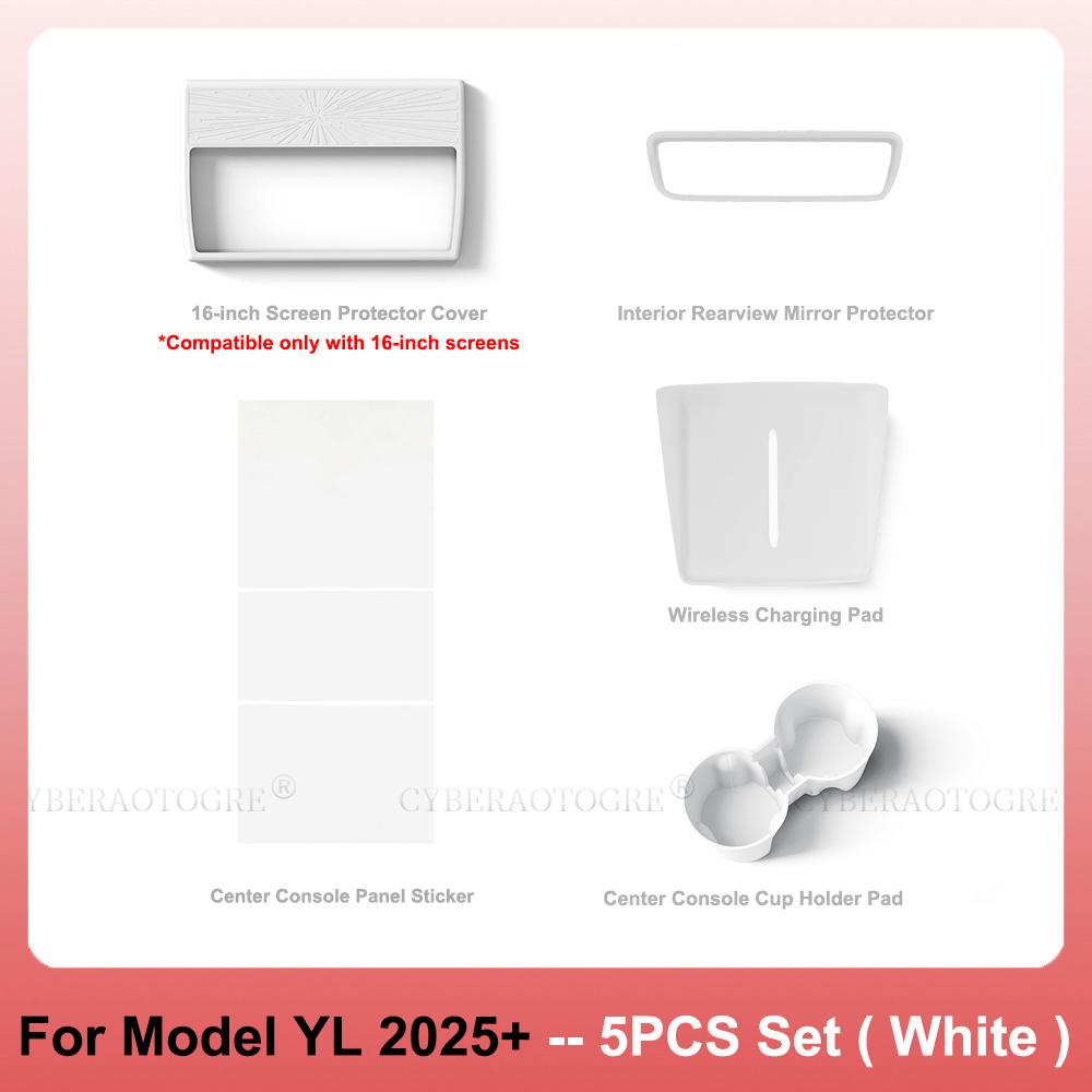 For Tesla Model Y Juniper 2026 Model YL Central Control Navigation Screen Protector 16-inch Silicone Protective Frame Edge Cover