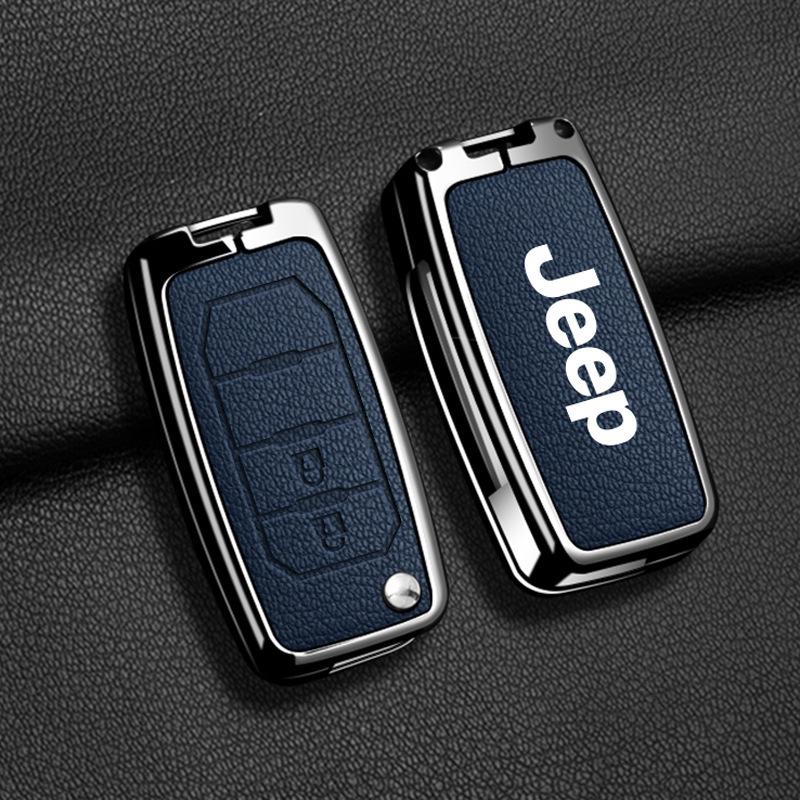 Compatible Jeep Key Case for Compass, Renegade, Cherokee, Grand Commander, Grand Cherokee