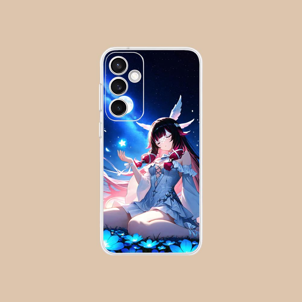 Genshin Impact Columbina Phone Case for Samsung Galaxy S25 S24 S23 S22 S21Plus FE Ultra Clear Colorful Cover Pretty Cellphones