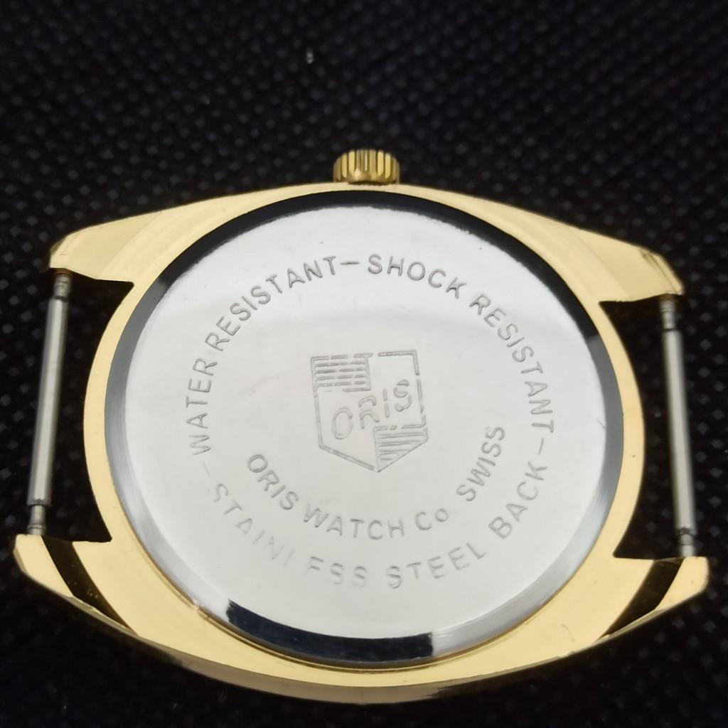 VINTAGE ORIS WINDING SWISS REFURBISHED MENS WRIST YELLOW WATCH 558c-a297218-1