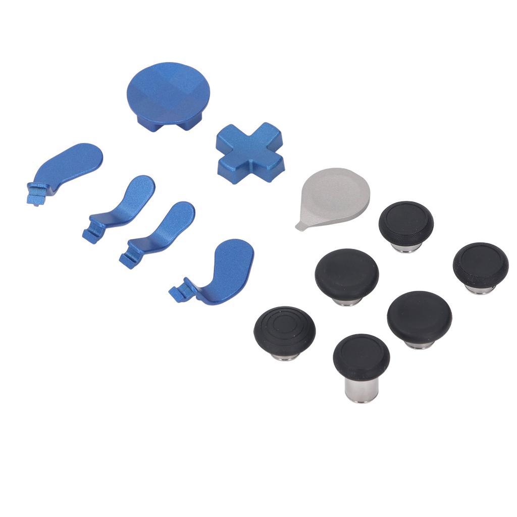 Controller Thumbsticks Set Stainless Steel Rubber D Pads Paddle Controller Accessories for Elite Series 2 Blue