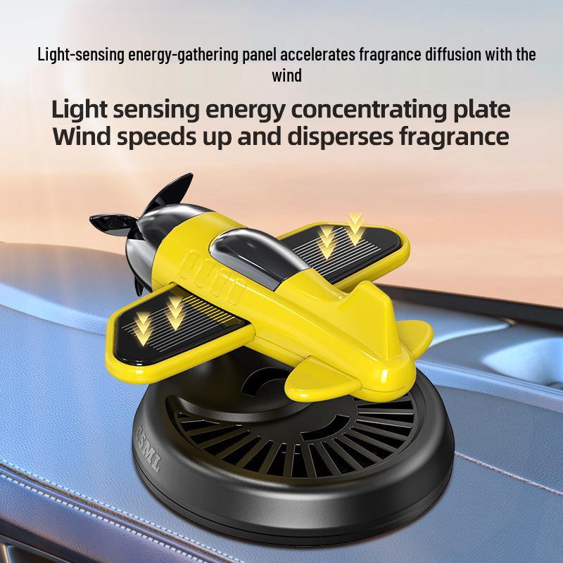 Luxury Solar-Powered Rotating Airplane Car Perfume & Aromatherapy Centerpiece