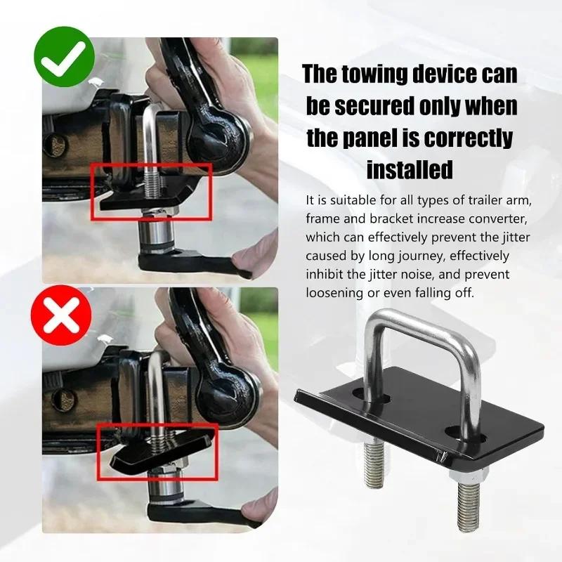 Heavy Duty Hitch Tightener Universal U-Bolt Anti-Rattle Stabilizer Lock for Trailer Truck Racks Wobble Carrier Clamp