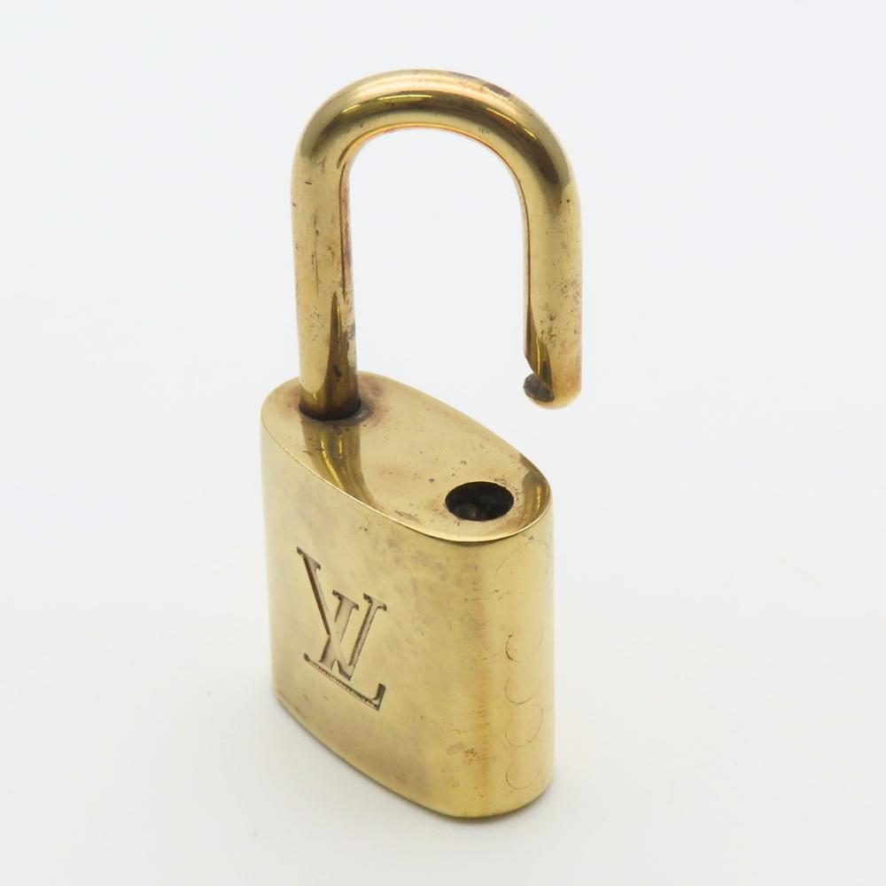 Used LOUIS VUITTON Cadena Key set No.317 metal gold padlock