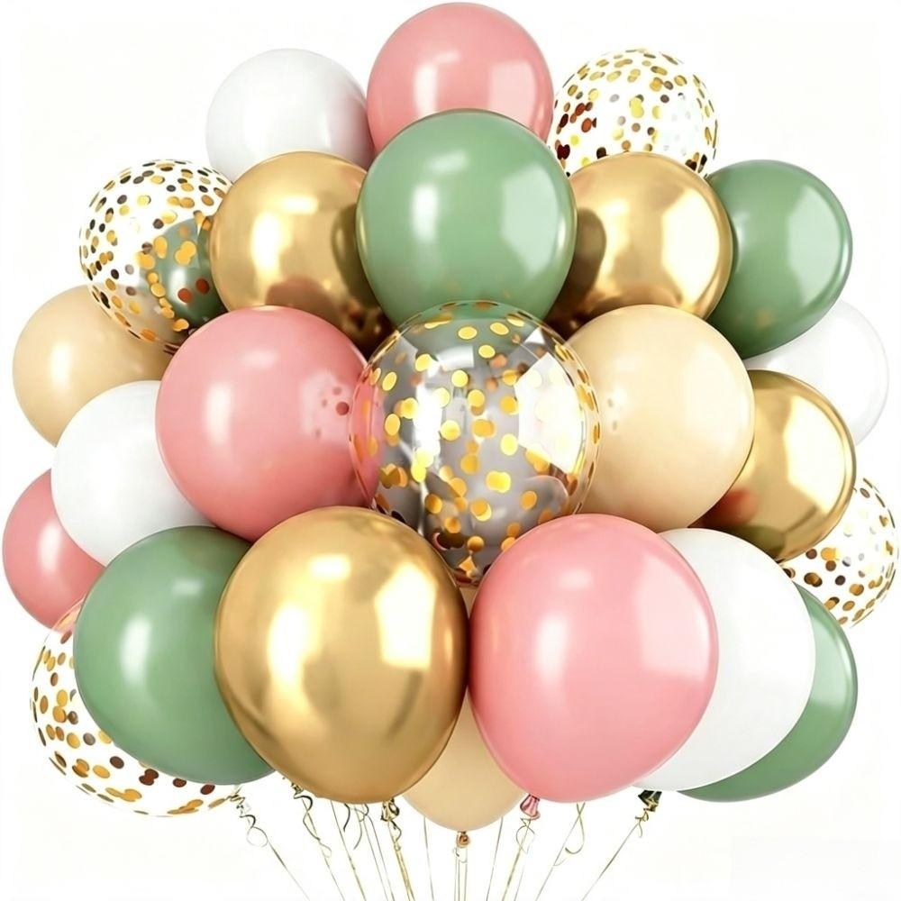 30Pcs 12 Inch Confetti Balloons Metallic Finish Balloons Set Latex Balloons Wedding Decoration